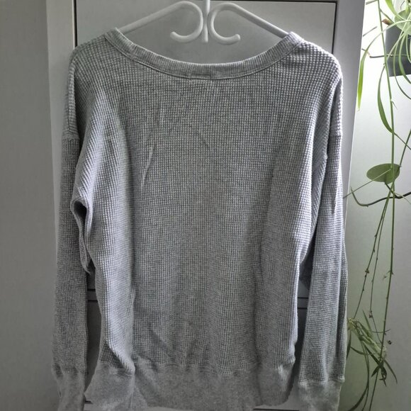 AERIE GREY LONG SLEEVE SHIRT - Picture 4 of 5